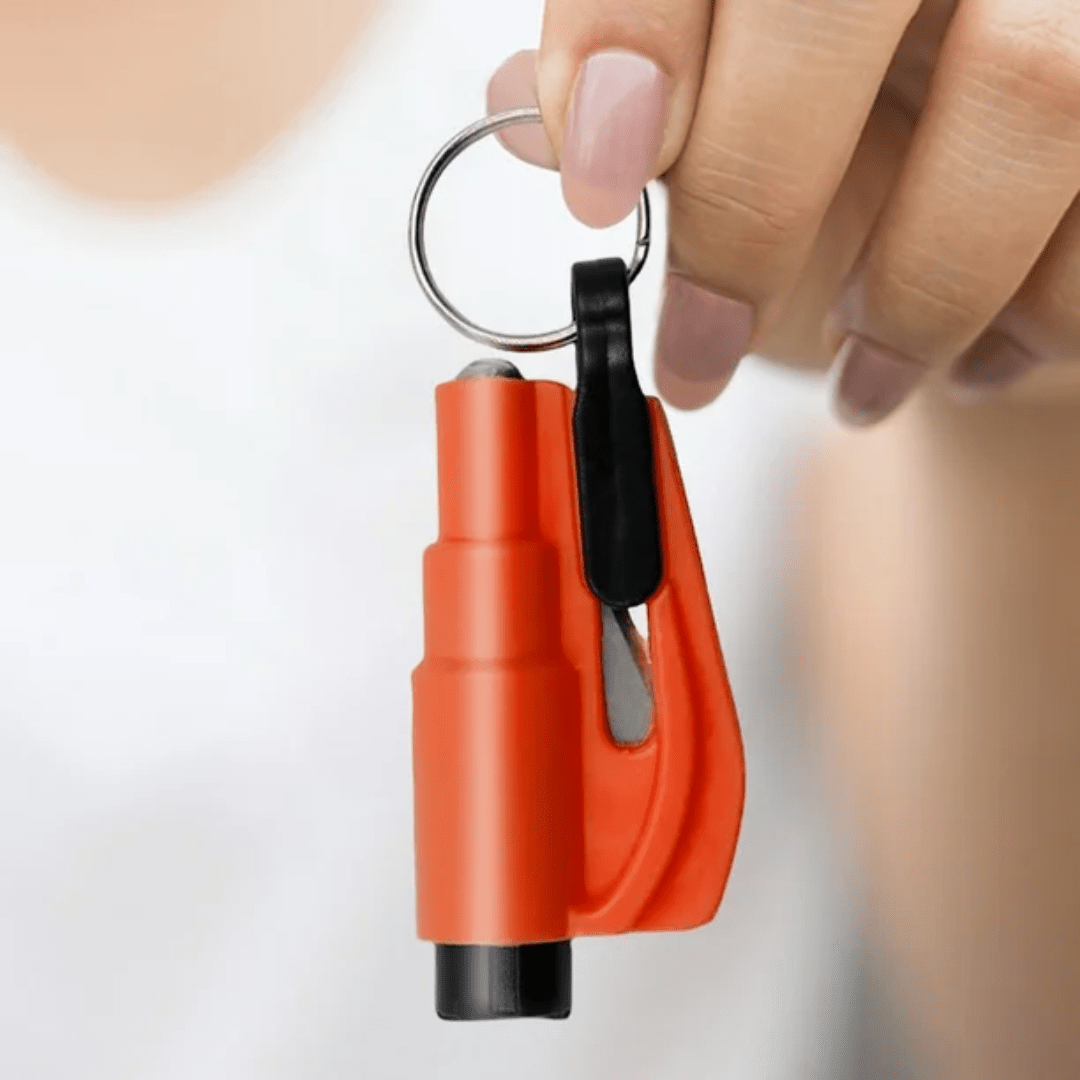 Mini Martillo de Seguridad para Auto Escape - Herramienta de Emergencia 2 en 1 - Malvo