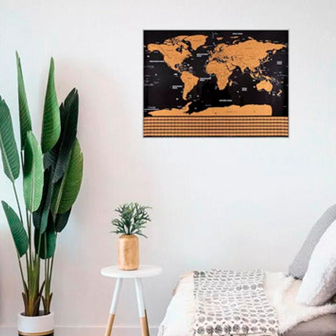 Mapamundi Raspable Para Viajeros Mapa Viajero Vinilo