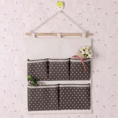 Organizador de Tela con 5 Bolsillos para Colgar Diseño - ¡Organizá Tu Espacio con Estilo! - Malvo