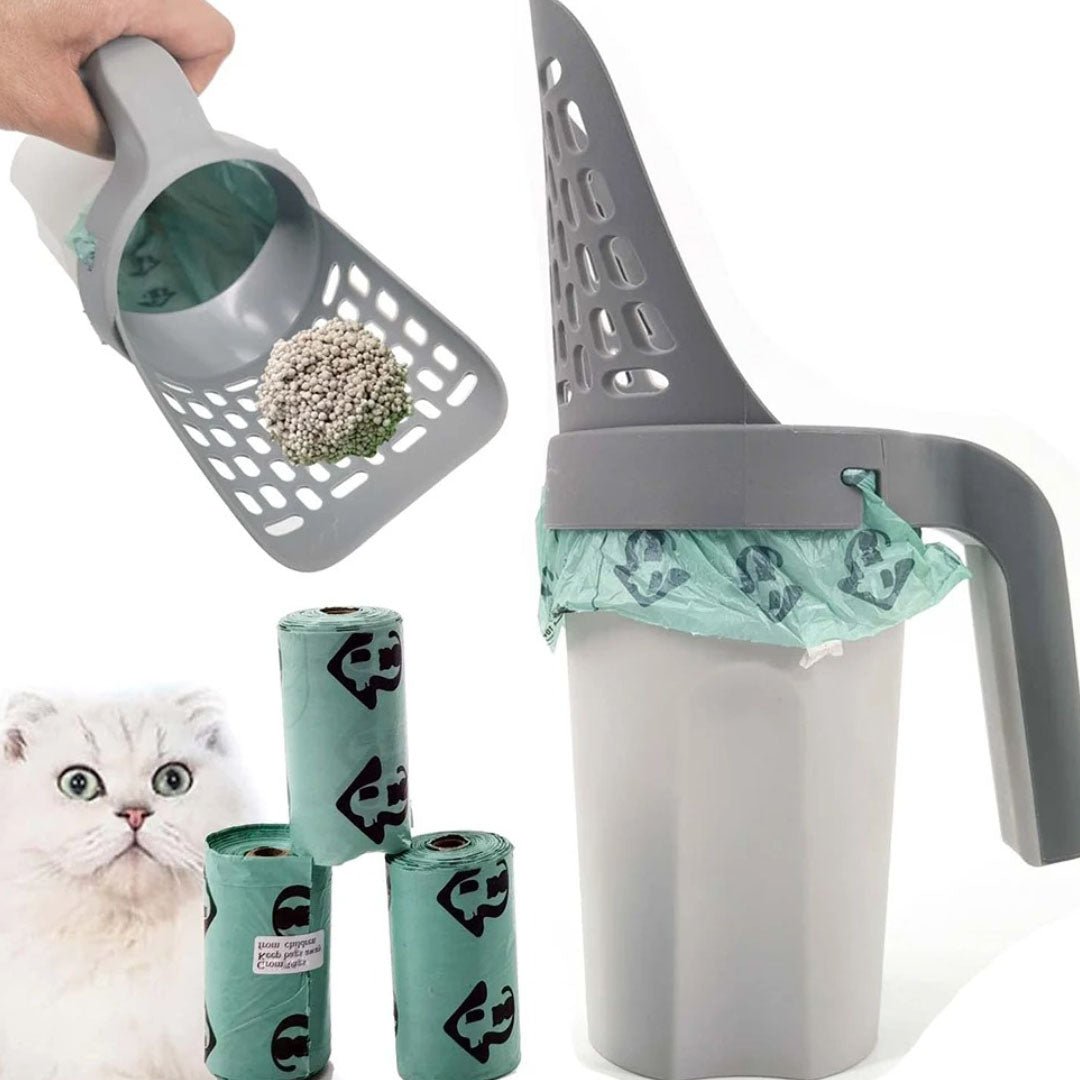 Pala para Gatos 2 en 1 - Limpieza eficiente en un solo paso - Malvo