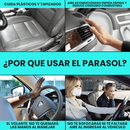 Parasol Portátil Premium para Auto Con Estuche - Malvo
