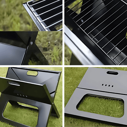 Parrillero Plegable Portátil de Metal Premium - Malvo