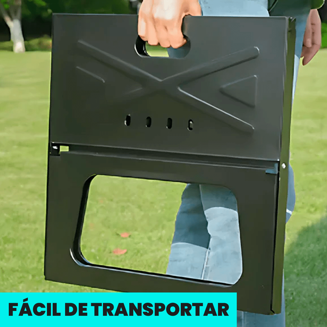 Parrillero Plegable Portátil de Metal Premium - Malvo