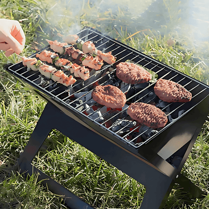 Parrillero Plegable Portátil de Metal Premium - Malvo