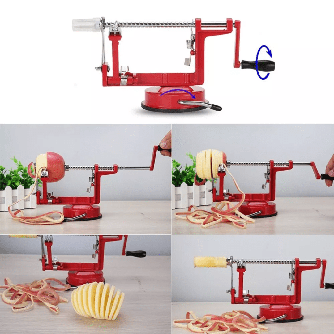 Pelador Manzanas Giratorio Automático Metálico - Malvo