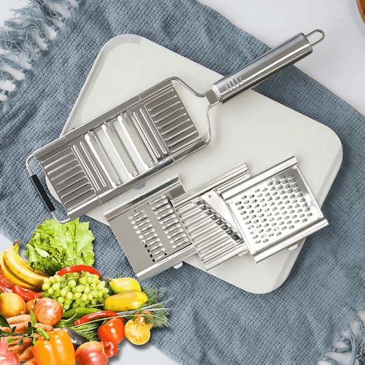 Rallador Acero Inoxidable 4 en 1 - La herramienta versátil para cada chef en casa - Malvo