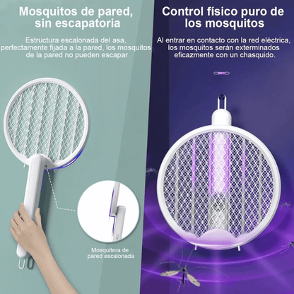 Raqueta Mata Insectos Plegable Recargable - Protección Eficiente contra Insectos - Malvo