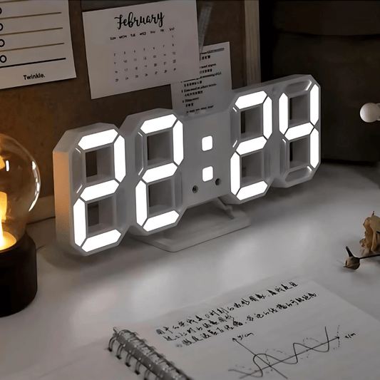 Reloj Despertador con Luces LED Blancas - Malvo