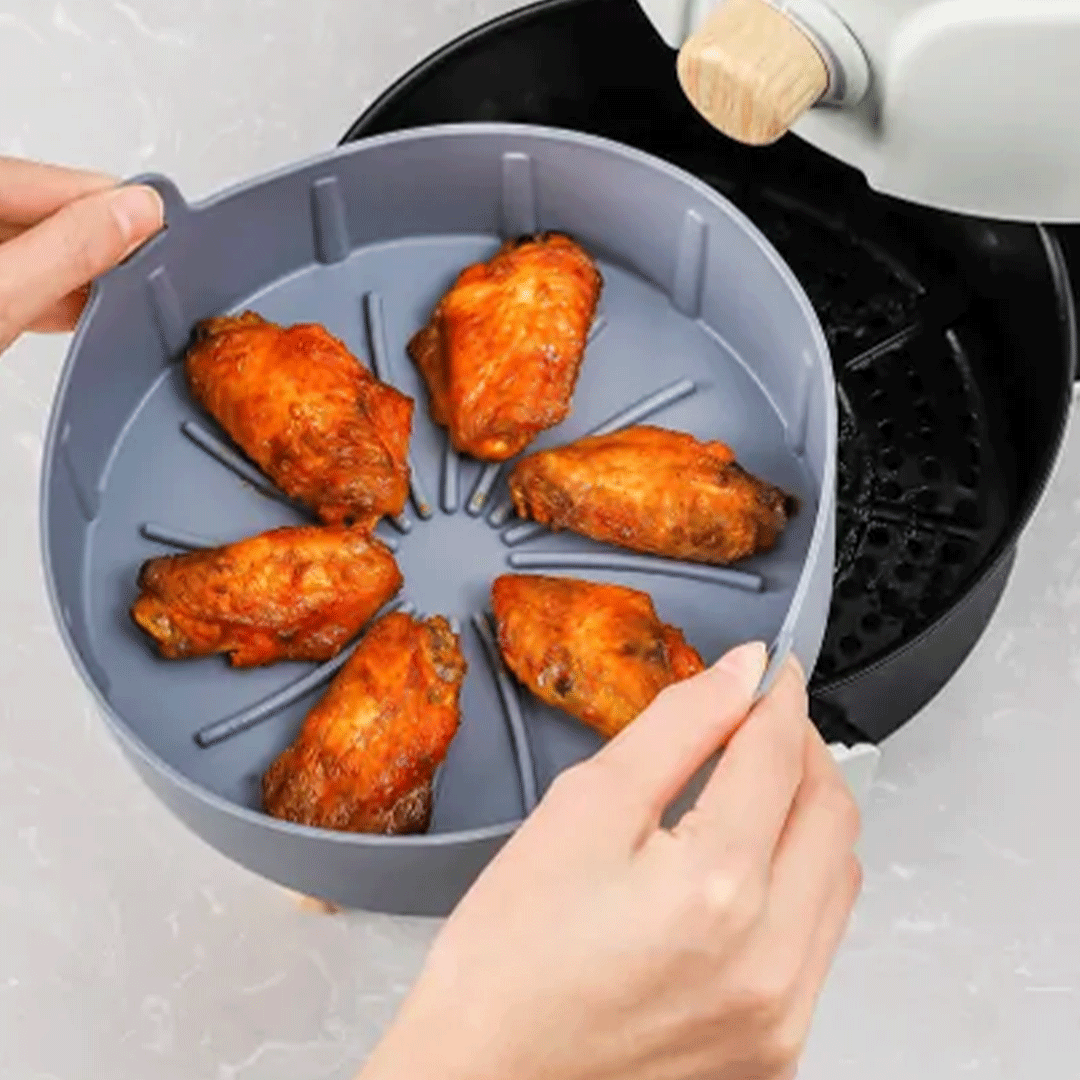 Sartén de Silicona para Freidora sin Aceite 19 cm - Saludable y Resistente - Malvo