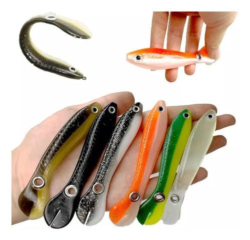 Señuelos Flexibles De Silicona Para Pesca 10cm Pack X 5 - Malvo