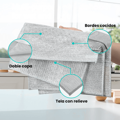 Set de 5 Paños de Aluminio Multisuso Para Cocina - Malvo