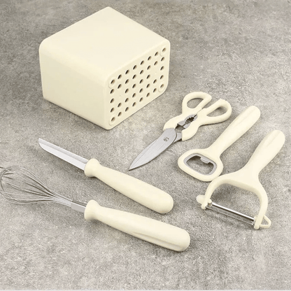 Set de Utensilios para Cocina 5 en 1 - Versatilidad y Organización en tu Cocina - Malvo