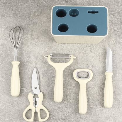 Set de Utensilios para Cocina 5 en 1 - Versatilidad y Organización en tu Cocina - Malvo