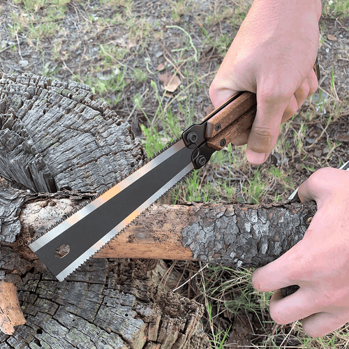 Sierra Serrucho Japones De Mano Doble Filo Mango Madera Tratada - Malvo
