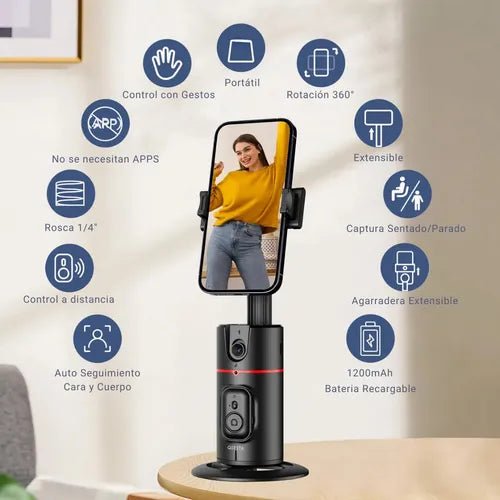 Soporte Celular con Seguimiento Facial Automático - Malvo
