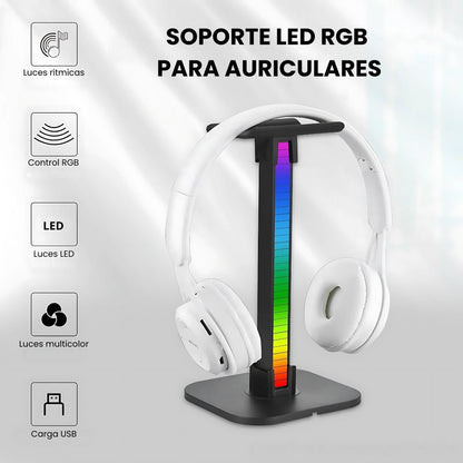Soporte LED RGB para Auriculares - Malvo